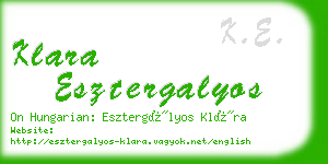 klara esztergalyos business card